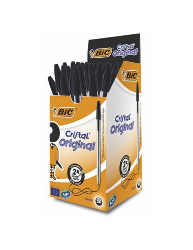 Pack de 50 stylos Bic Cristal Medium - Noir