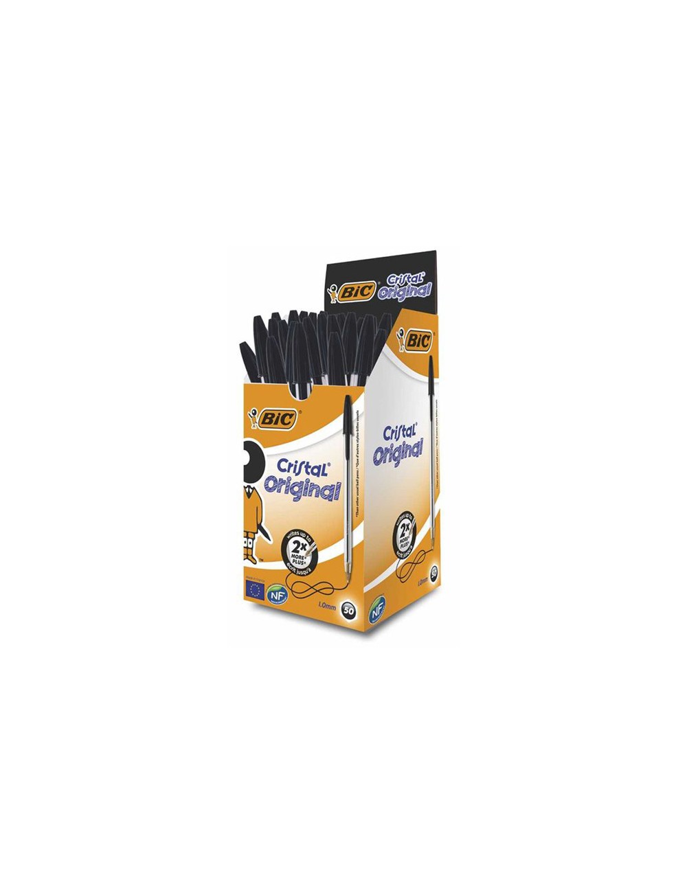 Pack de 50 stylos Bic Cristal Medium - Noir||Le Guide