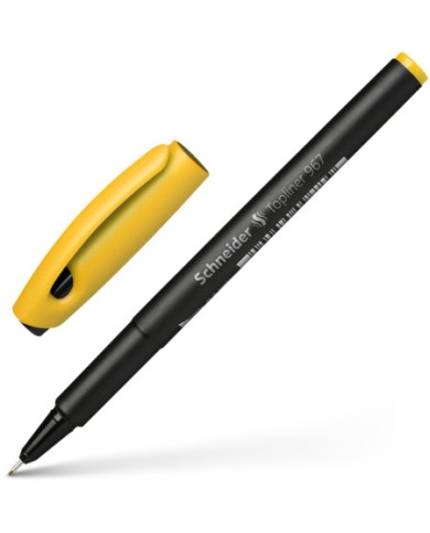 Stylo Pointe Fine Topliner 967 Schneider - Jaune