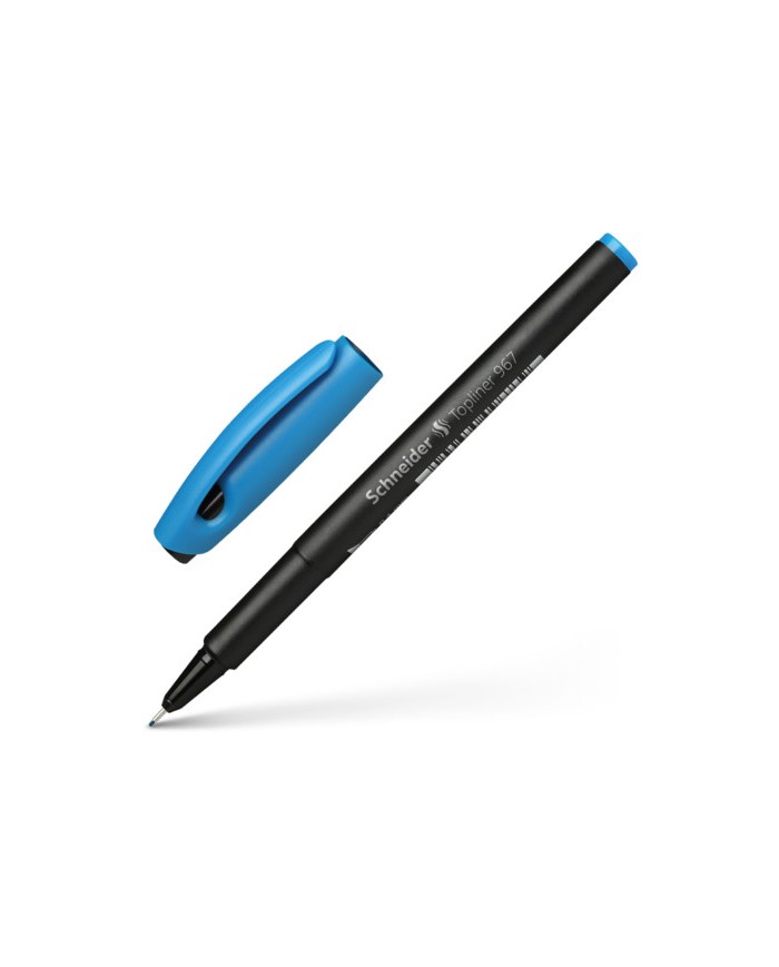 Stylo Pointe Fine Topliner 967 Schneider - Turquoise|4004675039613|Le Guide