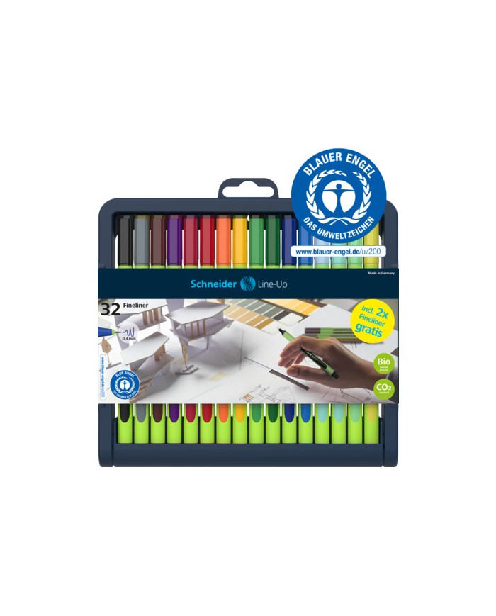 Boite De 32 Fineliners Line-up Schneider - Assorties|4004675109149|Le Guide