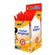 Pack de 50 stylos Bic Cristal Medium - Rouge||Le Guide