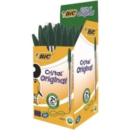 Pack de 50 stylos Bic Cristal Medium - Vert||Le Guide