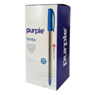 Boite de 50 Stylos à bille Scribe Purple - Bleu||Le Guide