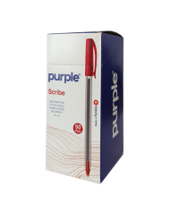 Boite de 50 Stylos à bille Scribe Purple - Noir