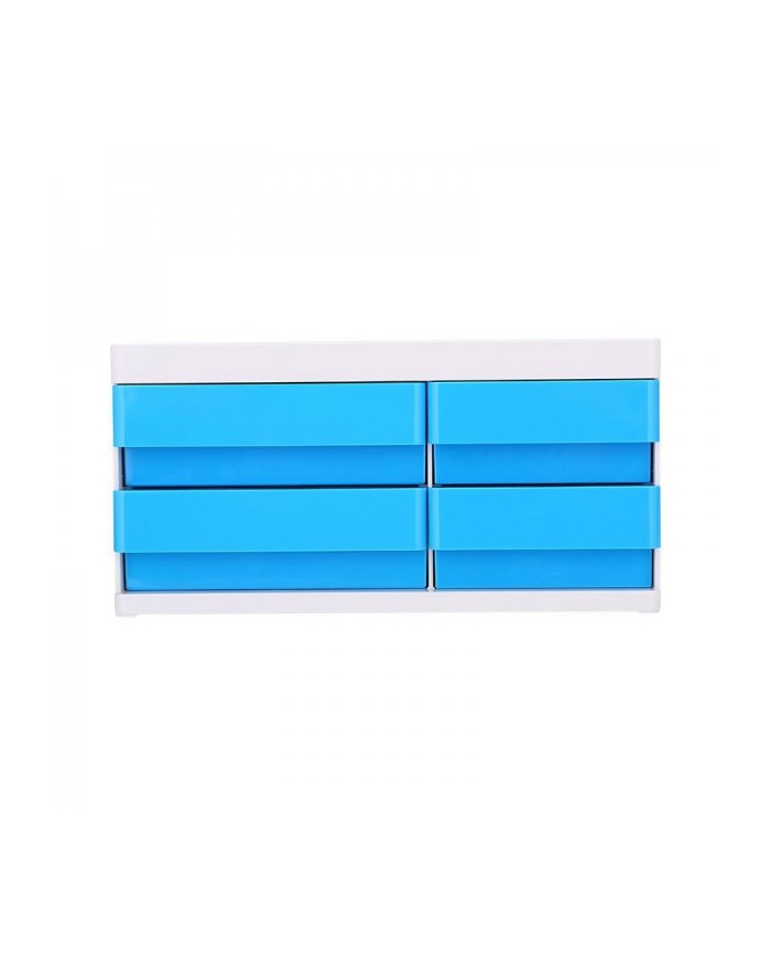 Organisateur De Bureau 3 Compartiments Avec 4 Tiroirs EZ25030 Bleu||Le Guide