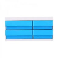 Organisateur De Bureau 3 Compartiments Avec 4 Tiroirs EZ25030 Bleu||Le Guide