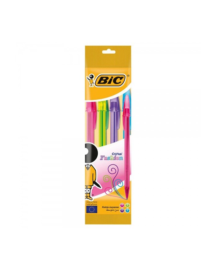 Pochette de 4 stylos Cristal Fashion - Bic||Le Guide