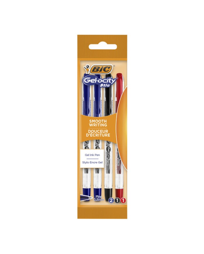 Pochette de 4 stylos Gelocity BIC - Assorties||Le Guide