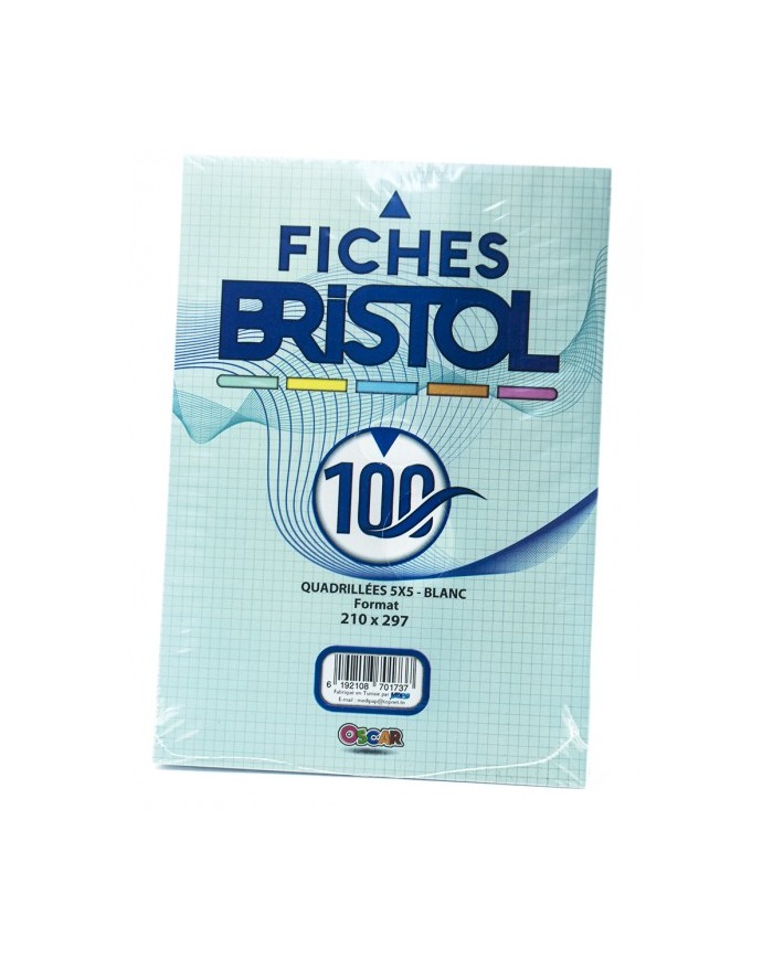 Fiches Bristol Blanc A4 - Oscar||Le Guide