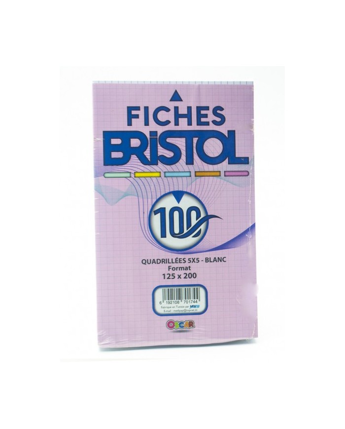 Fiches Bristol Blanc PM - Oscar||Le Guide