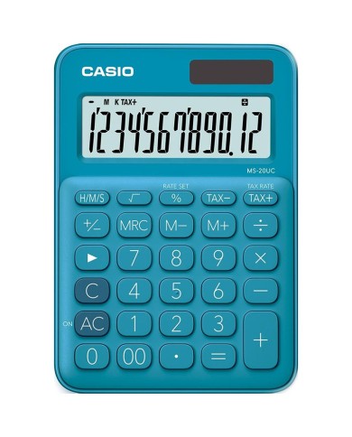 Calculatrice De Bureau Casio MS 20UC - Bleu