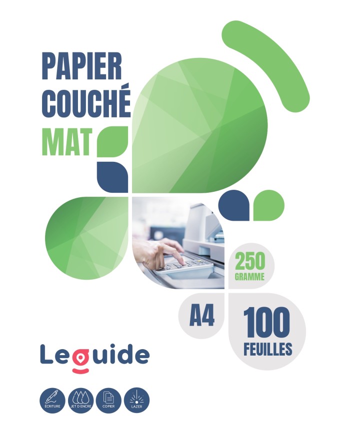 Page De Garde Couché Mat 250Gr/100F A4 - Le Guide||Le Guide