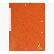 Chemise à 3 Rabats Cartonnée Exacompta - Orange||Le Guide