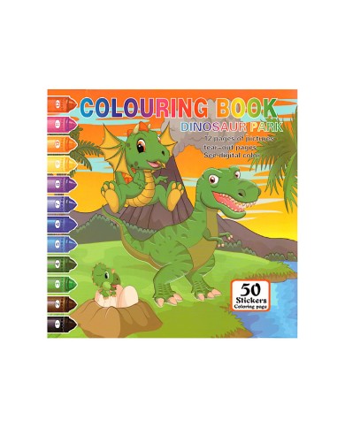 Coulouring Book Dinosaur Park + Stickers