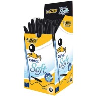 Boite de 50 Stylos Cristal Soft BIC - Noir|3086123355354|Le Guide