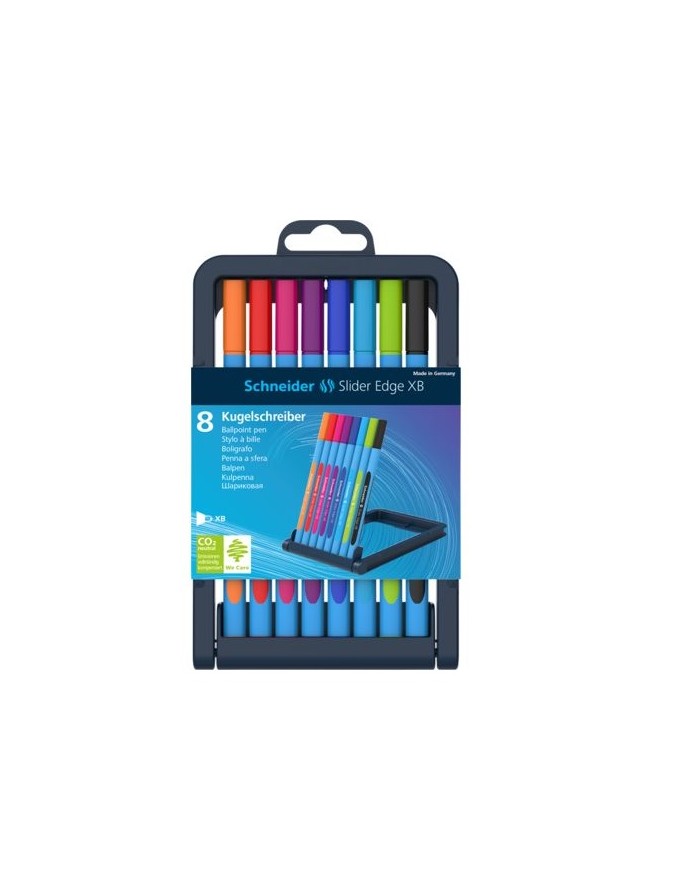 Pochette de 8 Stylos à bille Slider EDGE XB Schneider - Assorties|4004675119742|Le Guide