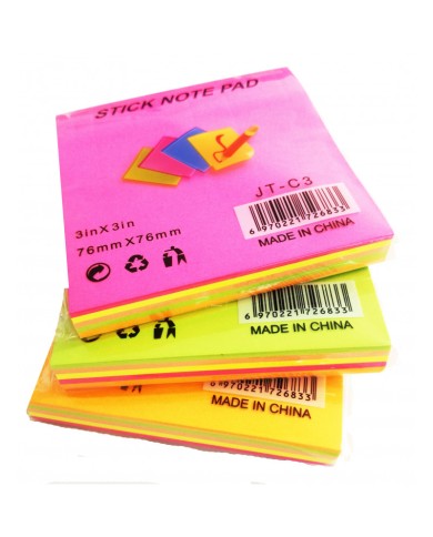 Stick Note Fluo 4 Couleurs 100F