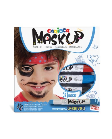 Peintures pour le Visage Mask Up Carnival - 3 Pcs