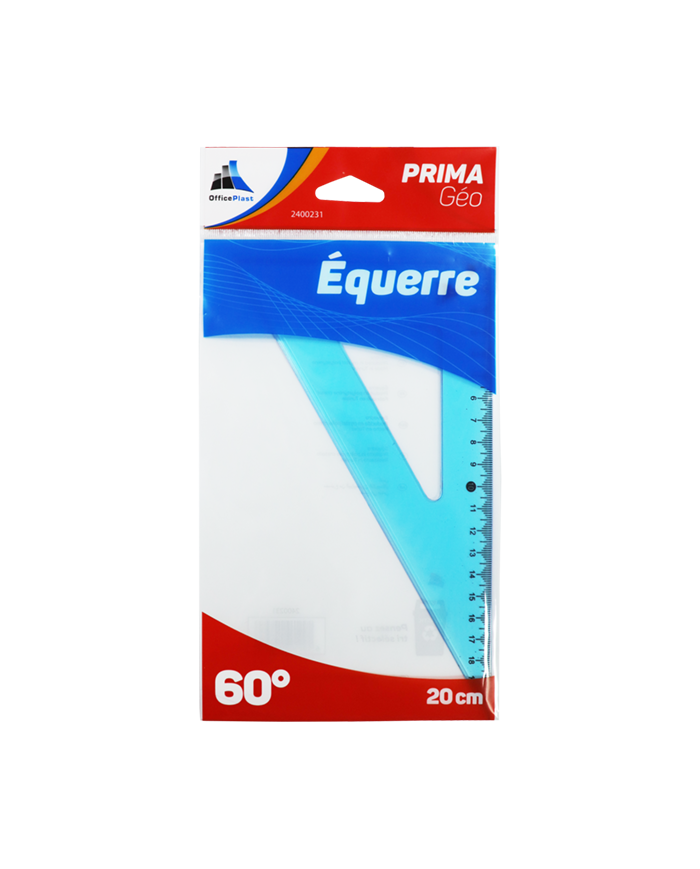 Équerre 60°/20cm Prima Géo|6192103148476|Le Guide