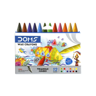 Set de Crayons Pastel de cire DOMS Triangle 12+1 nuances|8906073781025|Le Guide