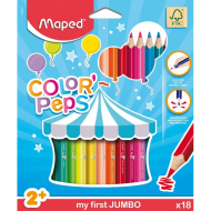 18 Crayons de couleur - Maped Color'Peps Jumbo|3154148340126|Le Guide