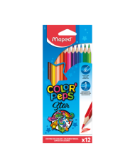 12 Crayons Maped Color'Peps Avec Flex Box