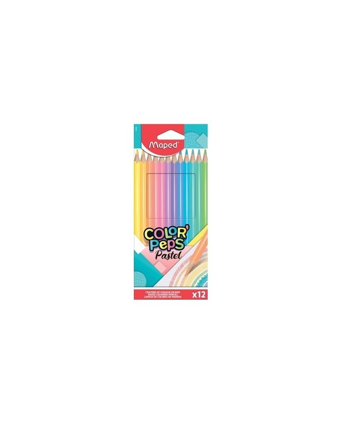 Boite De 12 Crayons De Couleur Color'peps Pastel MAPED|3154148320692|Le Guide