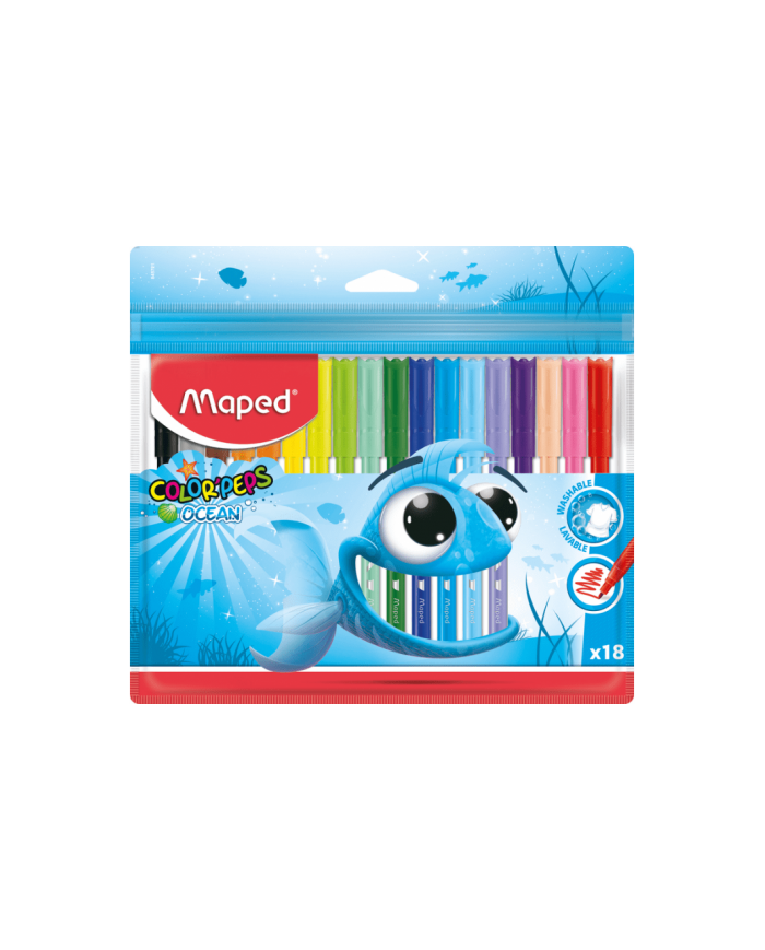 Paquet De 18 Feutres Coloor'peps Ocean - Maped|3154148457213|Le Guide