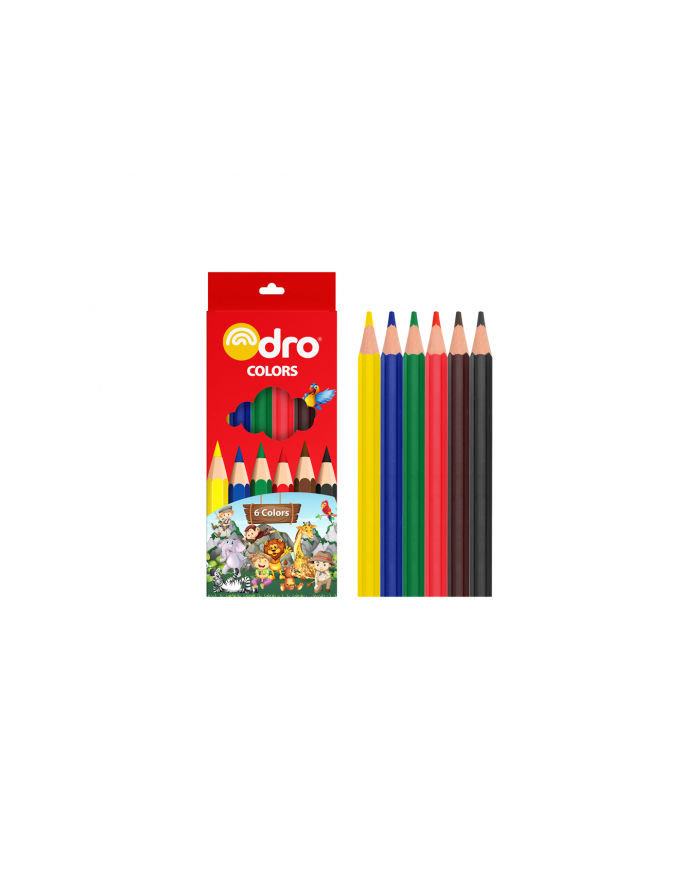 Paquet De 6 Mini Crayons Couleurs Pm Dro Colors|6224010203038|Le Guide