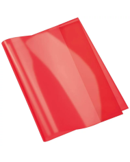 Protège-Cahier En PVC Cristal 24x32 cm, Rouge - Office Plast