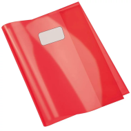 Protège-Cahier En PVC Cristal 24x32 cm, Rouge - Office Plast|6192103105417|Le Guide