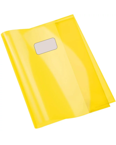 Protège-Cahier En PVC Cristal 24x32 cm, Jaune - Purple