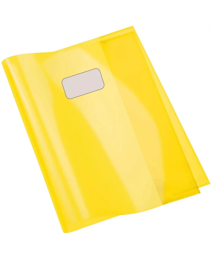 Protège-Cahier En PVC Cristal 24x32 cm, Jaune - Purple|6192103105622|Le Guide