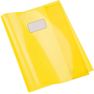 Protège-Cahier En PVC Cristal 24x32 cm, Jaune - Purple|6192103105622|Le Guide