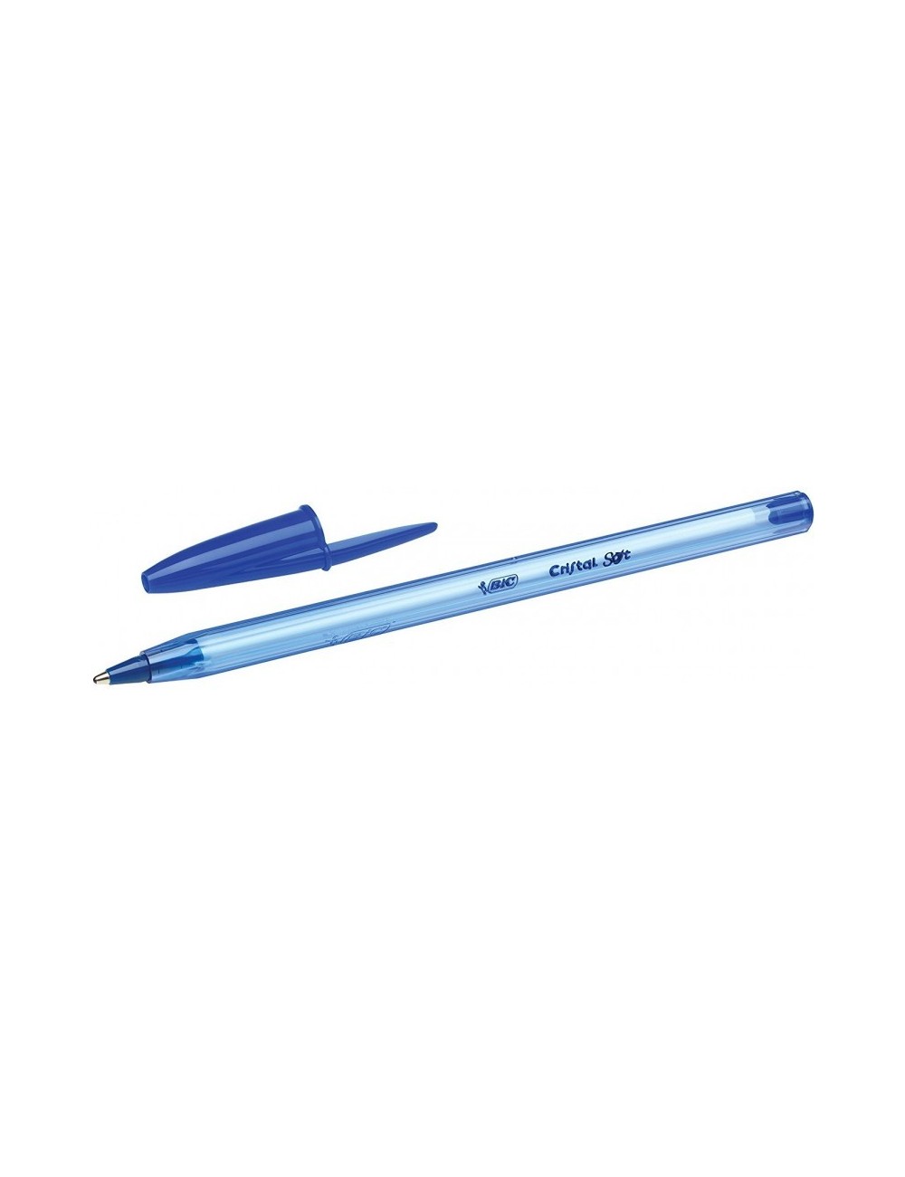 Stylo à bille cristal soft Bic - Bleu|3086123339903|Le Guide