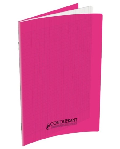 Cahier Conquérant 21x29.7 Couverture Plastique Rose 96P - 90G