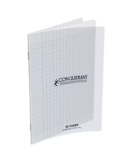 Cahier polypro Conquérant 24 x 32 cm - 96 pages - grands carreaux (Seyes) - rouge