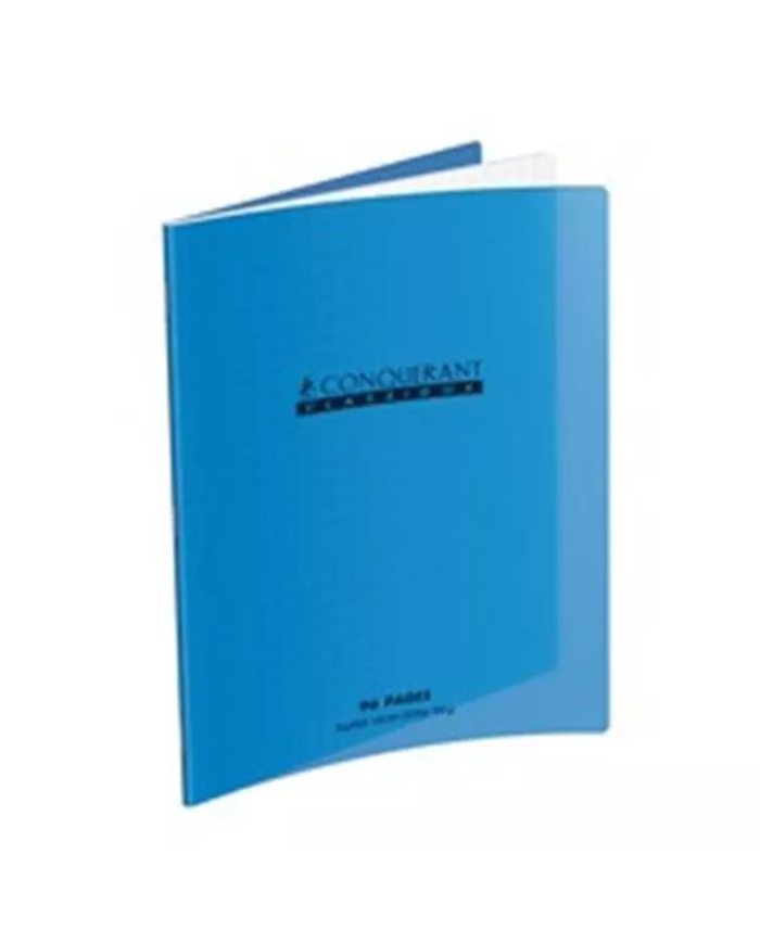 Cahier polypro Conquérant 24 x 32 cm - 96 pages - grands carreaux (Seyes) - Bleu|3020120216911|Le Guide