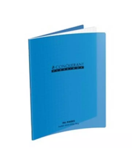 Cahier 24X32 Couverture Plastique Bleu 192P Grands Carreaux 70G Conquérant