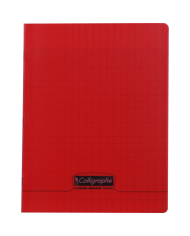 Cahier 17x22 Couverture Plastique Transparent 96P Grands Carreaux 90G Conquérant