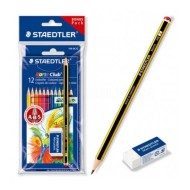 Pack de 12 crayons couleur + crayon n°2 + gomme - staedtler|4007817609019|Le Guide