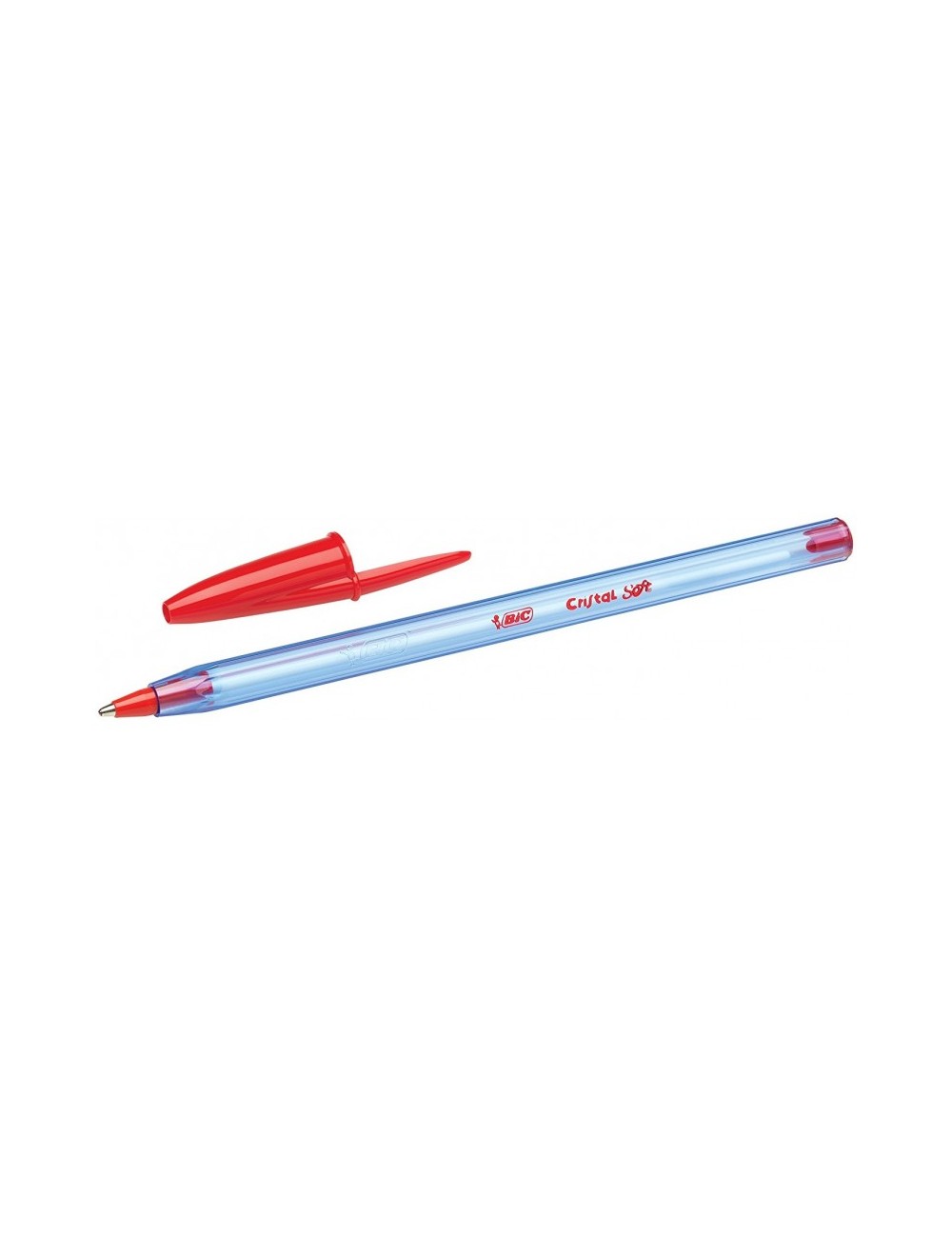 Stylo à bille Cristal Soft Bic - Rouge|3086123339927|Le Guide