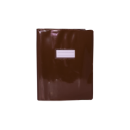 Protège-cahier en PVC GLOSSY 17x22cm - Marron|6192103114396|Le Guide