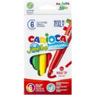 Paquet de 6 Feutres de coloriage Jumbo Carioca|8003511405687|Le Guide