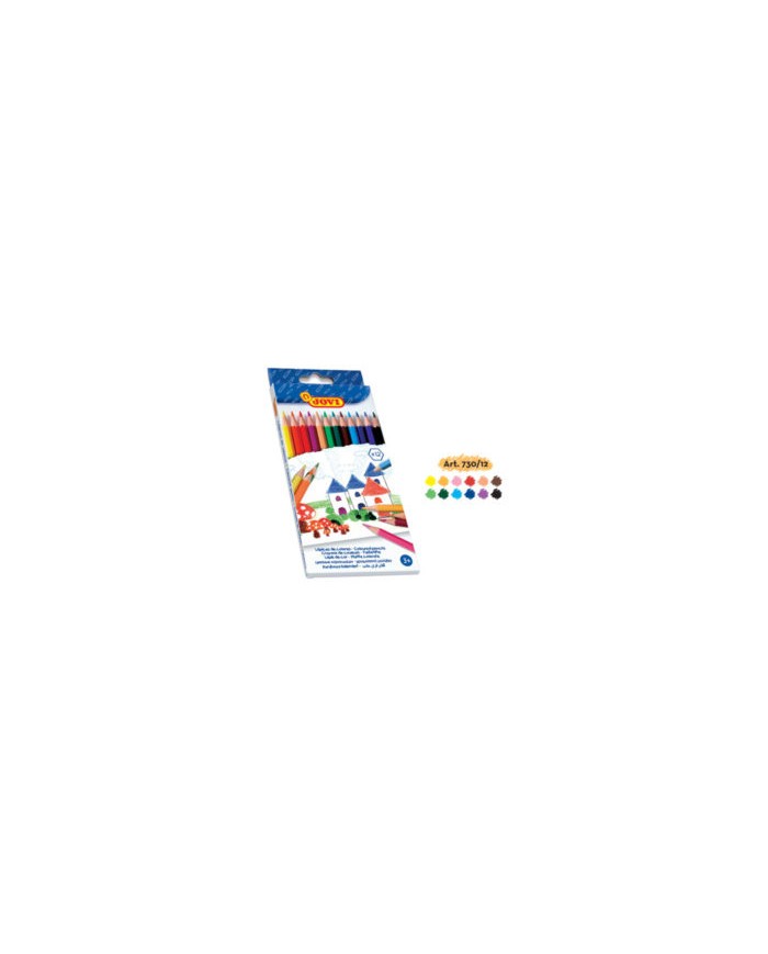 Paquet de 12 crayons de couleur 730/12 Jovi|8412027002264|Le Guide