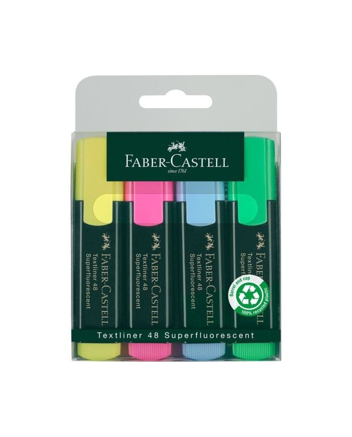 Surligneur Textliner 48 étui de 4 Faber-Castell|4005401548041|Le Guide