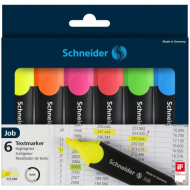 Pochette De 6 Surligneurs Schneider Fluo Job 150 Assorties|4004675154279|Le Guide