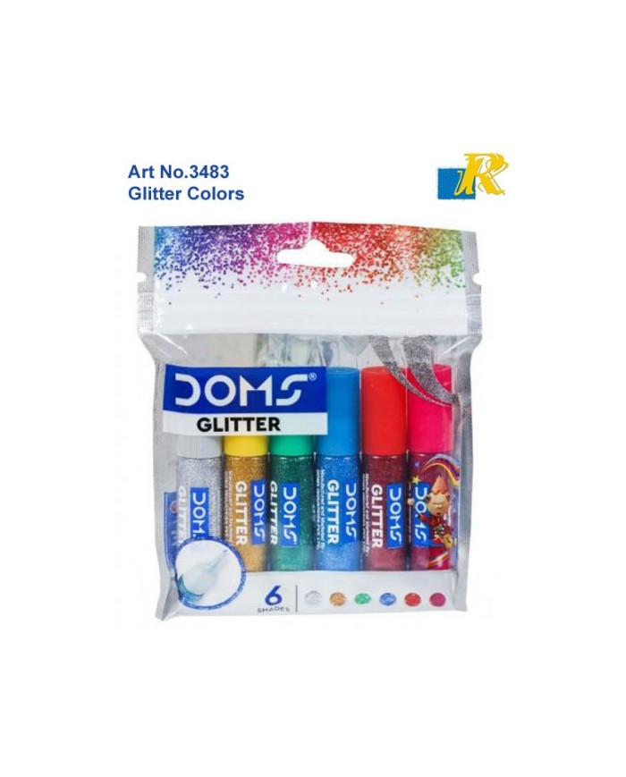 Pochette de 6 tube colle glitter DOMS|8908000034839|Le Guide