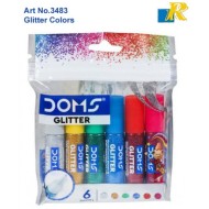 Pochette de 6 tube colle glitter DOMS|8908000034839|Le Guide